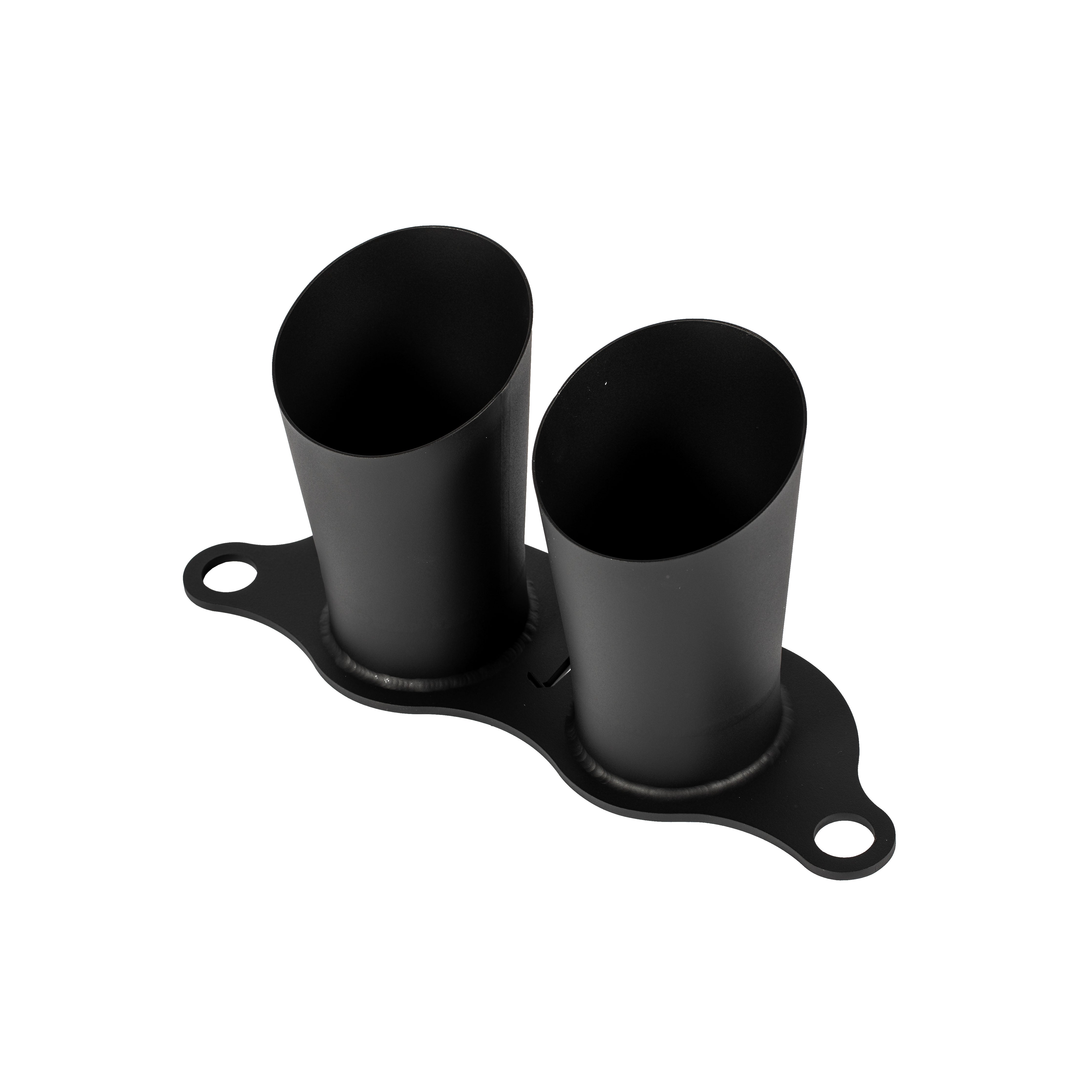TITANIUM EXHAUST TIPS (MEGAPHONE - BLACK COATED)